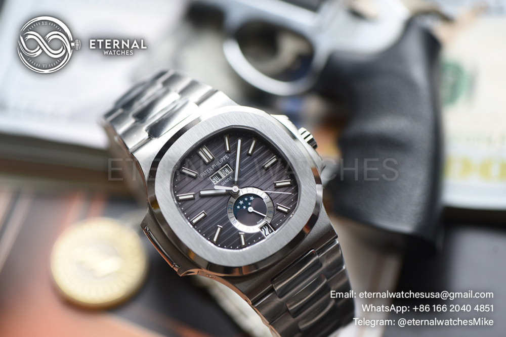 PATEK PHILIPPE - SUPER CLONE Nautilus 5726 40mm SS/SS Blue/Stk PPF A240