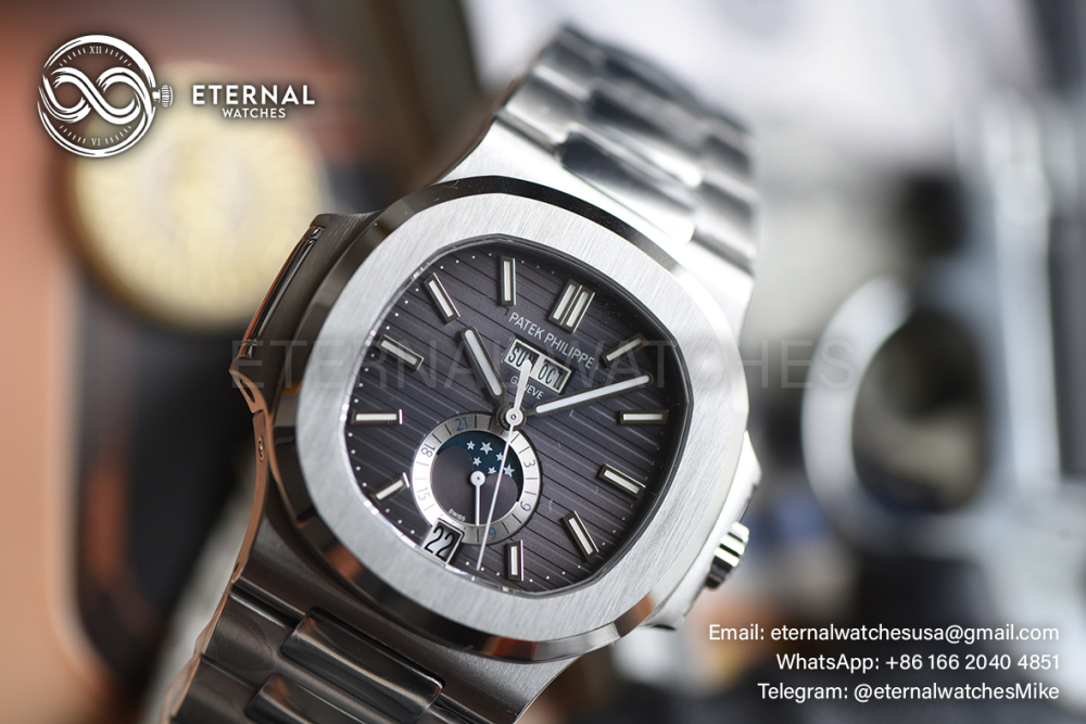PATEK PHILIPPE - SUPER CLONE Nautilus 5726 40mm SS/SS Blue/Stk PPF A240