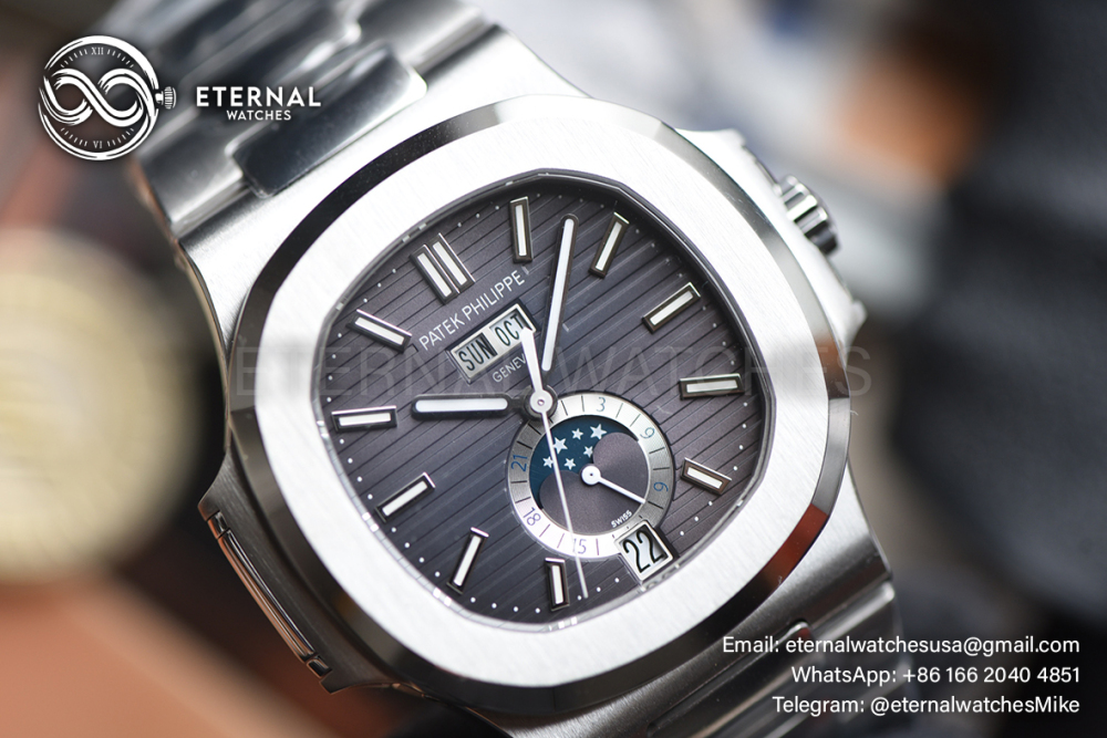 PATEK PHILIPPE - SUPER CLONE Nautilus 5726 40mm SS/SS Blue/Stk PPF A240
