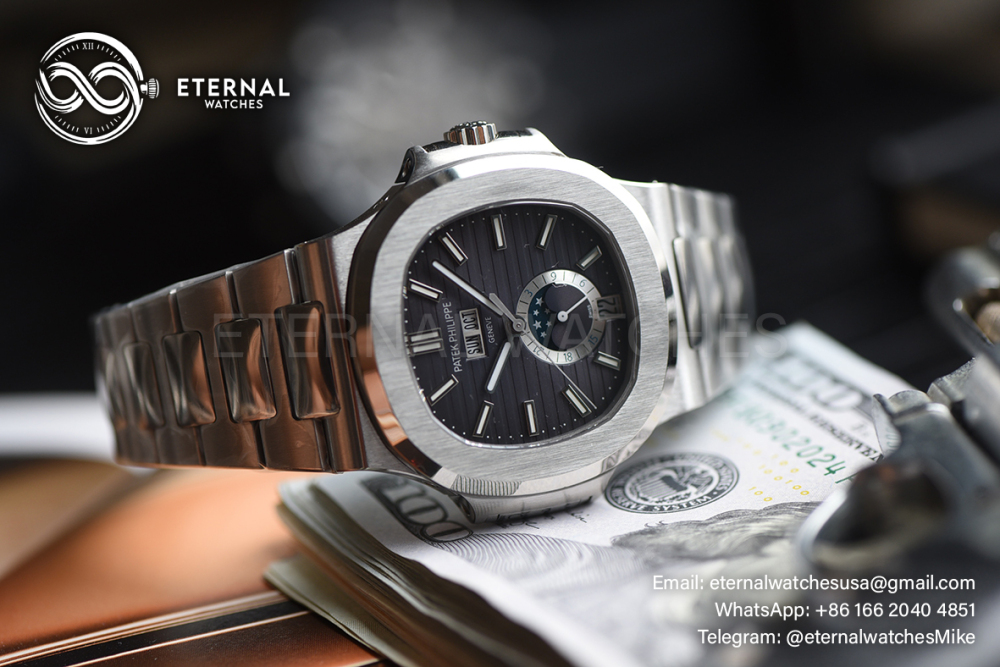 PATEK PHILIPPE - SUPER CLONE Nautilus 5726 40mm SS/SS Blue/Stk PPF A240