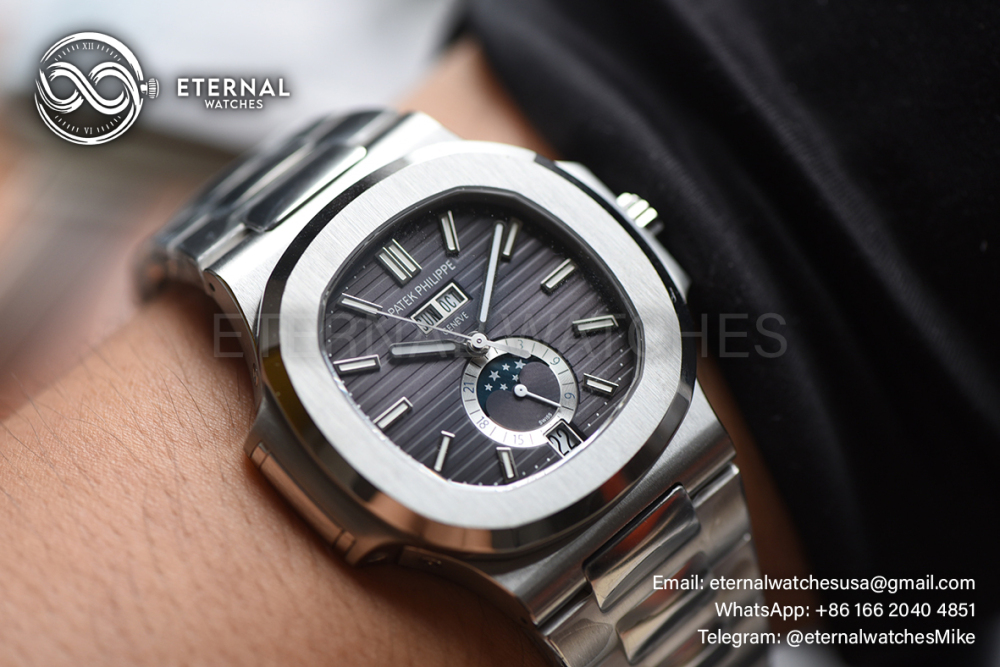 PATEK PHILIPPE - SUPER CLONE Nautilus 5726 40mm SS/SS Blue/Stk PPF A240