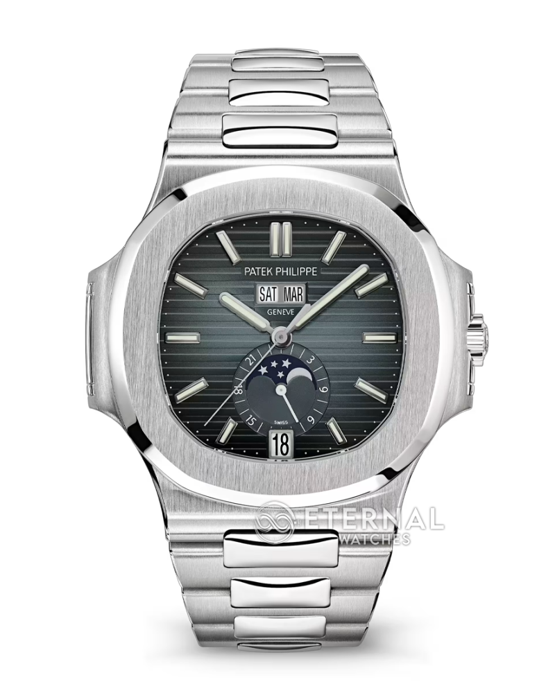 PATEK PHILIPPE - SUPER CLONE Nautilus 5726 40mm SS/SS Blue/Stk PPF A240