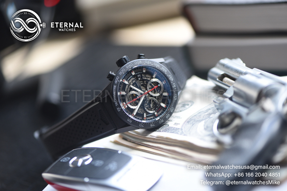 TAG HEURE - Carrera Caliber HEUER 01 Chronograph 43mm CER/CER Blk XF A1887