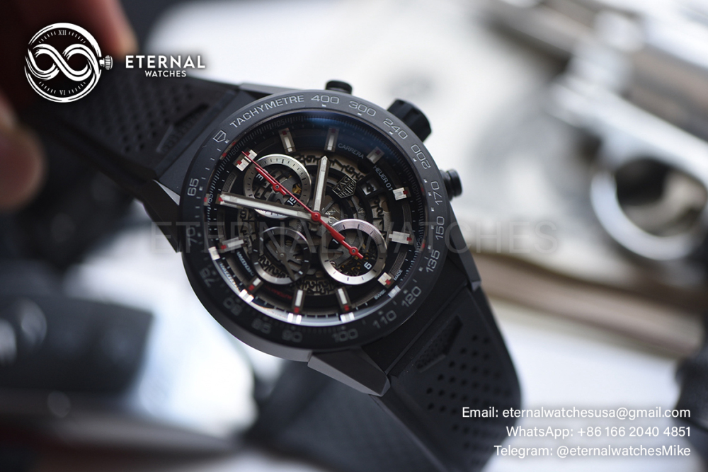TAG HEURE - Carrera Caliber HEUER 01 Chronograph 43mm CER/CER Blk XF A1887