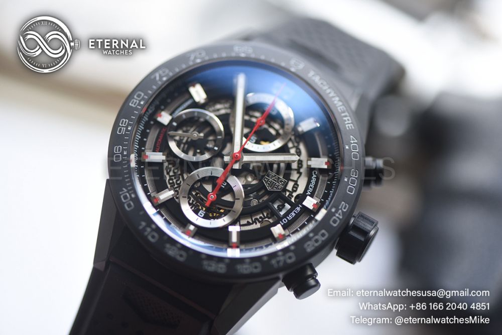TAG HEURE - Carrera Caliber HEUER 01 Chronograph 43mm CER/CER Blk XF A1887