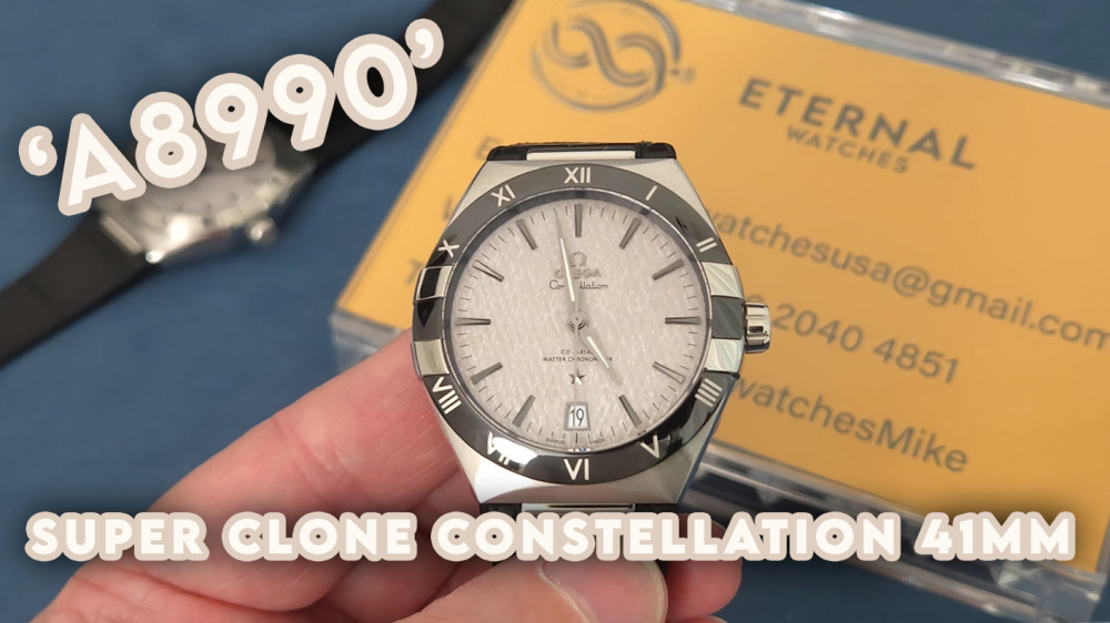 OMEGA - SUPER CLONE Constellation 41mm SS/LE Silver Textured Dial VSF A8900