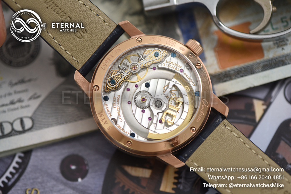 GLASHUTTE - Panomatic Lunar SS/LE Wht/Stk TZF A23J Mod