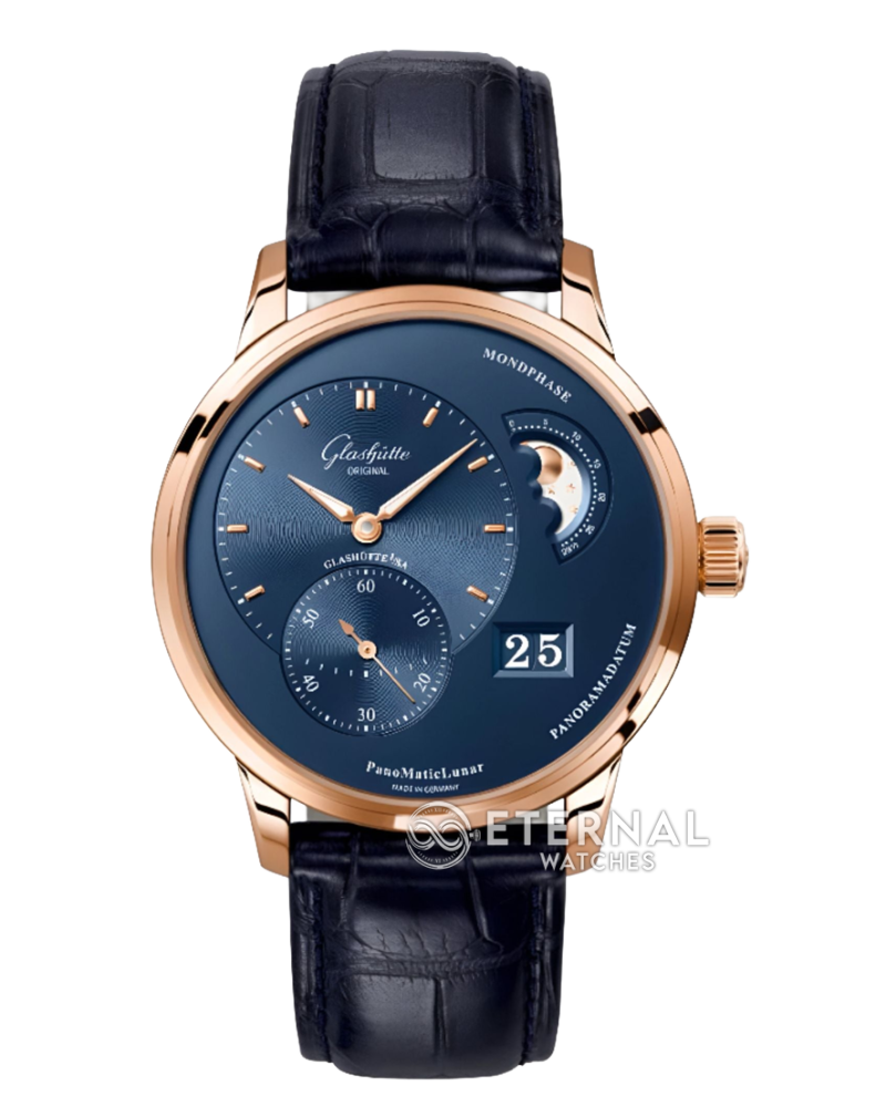 GLASHUTTE - Panomatic Lunar SS/LE Wht/Stk TZF A23J Mod