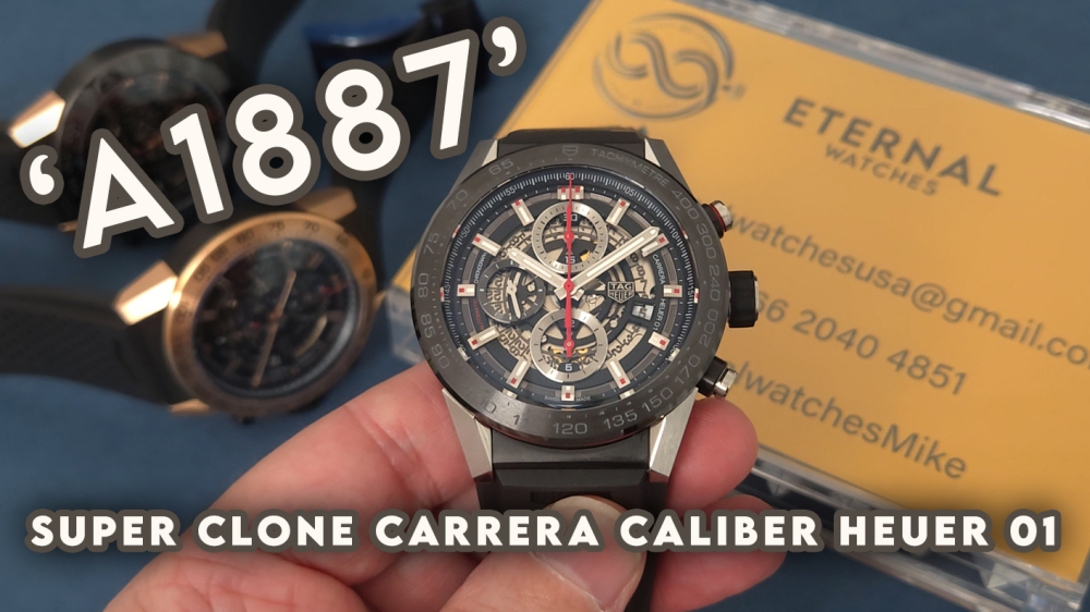 TAG HEURE - Carrera Caliber HEUER 01 Chronograph 43mm CER/CER Blk XF A1887