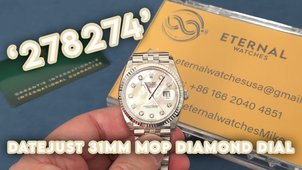 ROLEX - Datejust 278274 31mm Jubilee/Fluted SS/SS MOP/Diamond VSF A2236