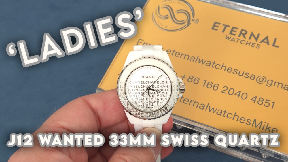CHANEL - J12 Ladies 33mm Wanted de Cartier Cer/Cer White/Num XF Swiss Quartz