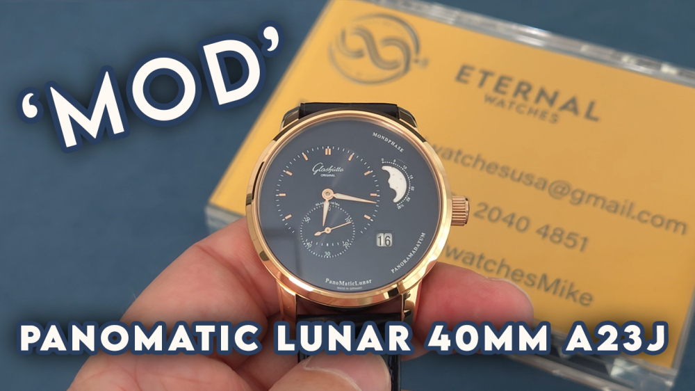 GLASHUTTE - Panomatic Lunar SS/LE Wht/Stk TZF A23J Mod