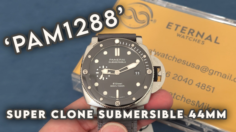 PANERAI - SUPER CLONE Submersible PAM1288 44mm SS/NY Grey Dial VSF P900