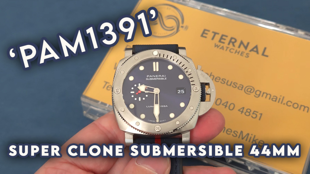 PANERAI - SUPER CLONE Submersible PAM1391 Luna Rossa 44mm SS/RU Blue Dial VSF P900