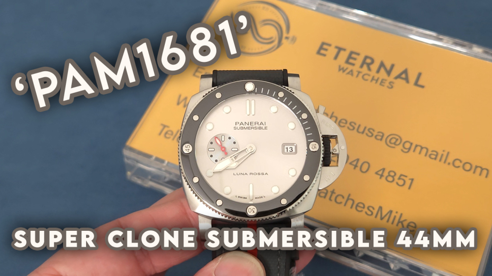 PANERAI - SUPER CLONE Submersible PAM1681 44mm SS/NY Silver Dial VSF P900