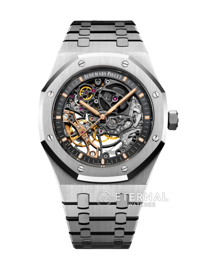 AUDEMARS PIGUET - SUPER CLONE Royal Oak 15407 41mm SS/SS Skeleton Dial DDF SA3132