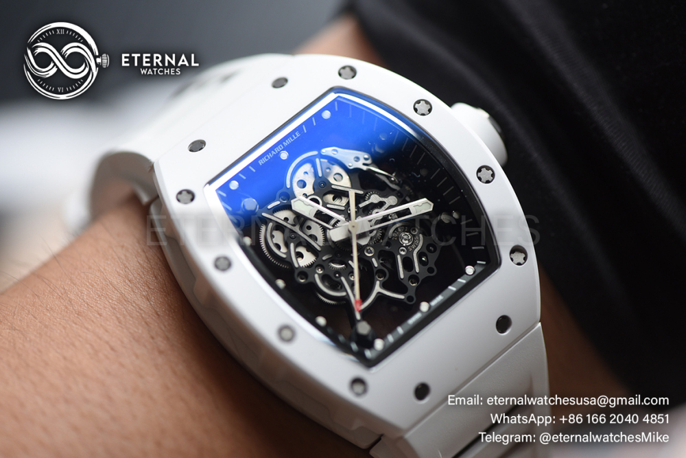 RICHARD MILLE - ETERNAL WATCHES ULTRA MOD 99.9% RM055 Bubba Watson All White