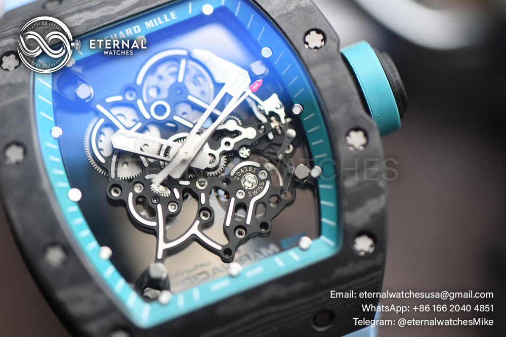 RICHARD MILLE - ETERNAL WATCHES ULTRA MOD 99.9% RM055 Bubba Watson NTPT Blue