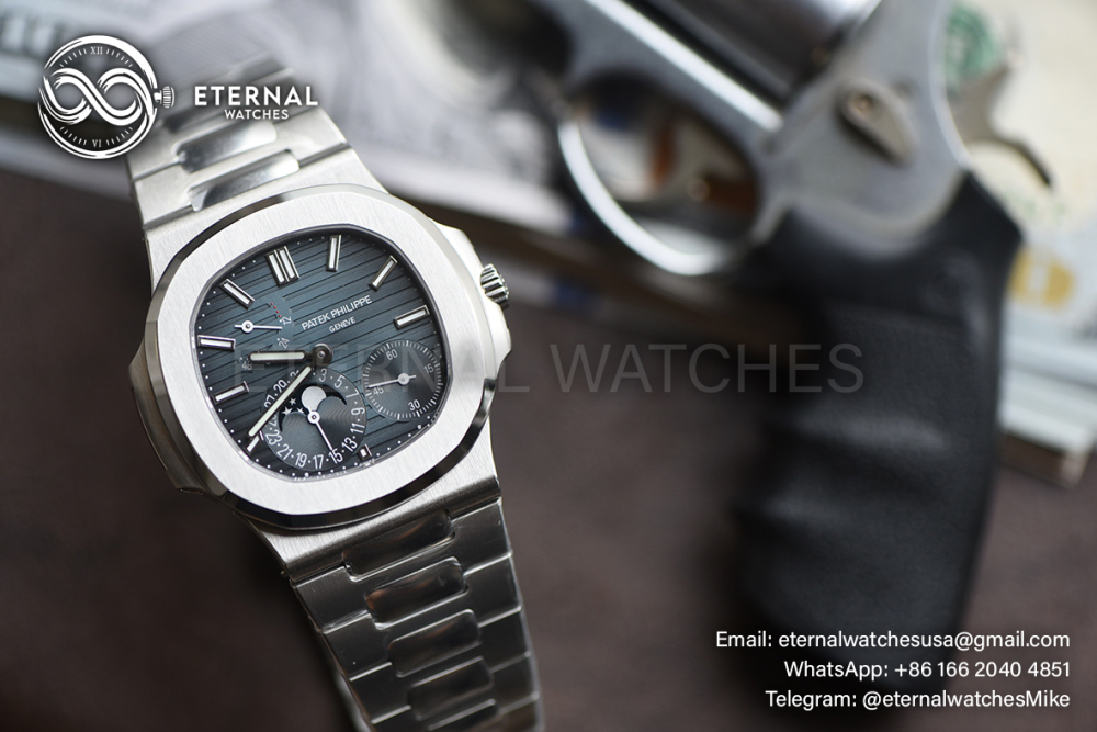 PATEK PHILIPPE - SUPER CLONE Nautilus 40mm 5712 SS/SS Blue/Stk UMI A240