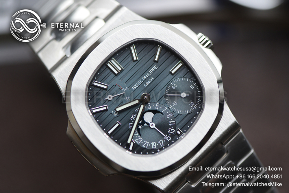 PATEK PHILIPPE - SUPER CLONE Nautilus 40mm 5712 SS/SS Blue/Stk UMI A240