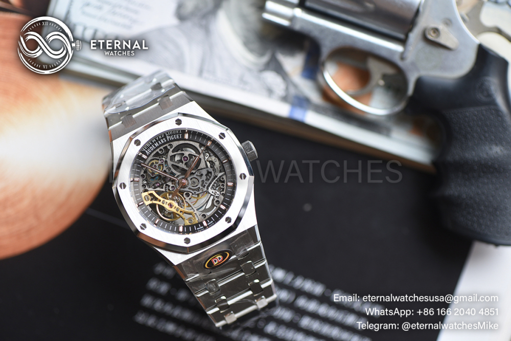 AUDEMARS PIGUET - SUPER CLONE Royal Oak 15407 41mm SS/SS Skeleton Dial DDF SA3132