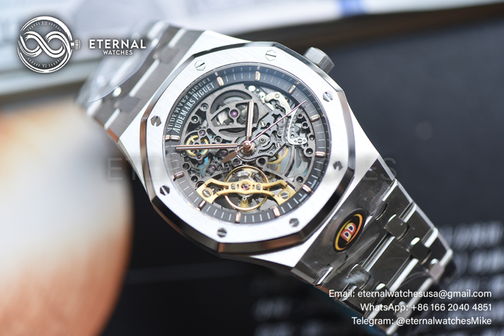 AUDEMARS PIGUET - SUPER CLONE Royal Oak 15407 41mm SS/SS Skeleton Dial DDF SA3132