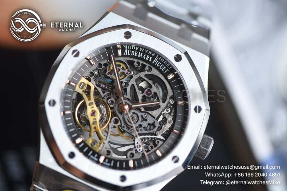 AUDEMARS PIGUET - SUPER CLONE Royal Oak 15407 41mm SS/SS Skeleton Dial DDF SA3132