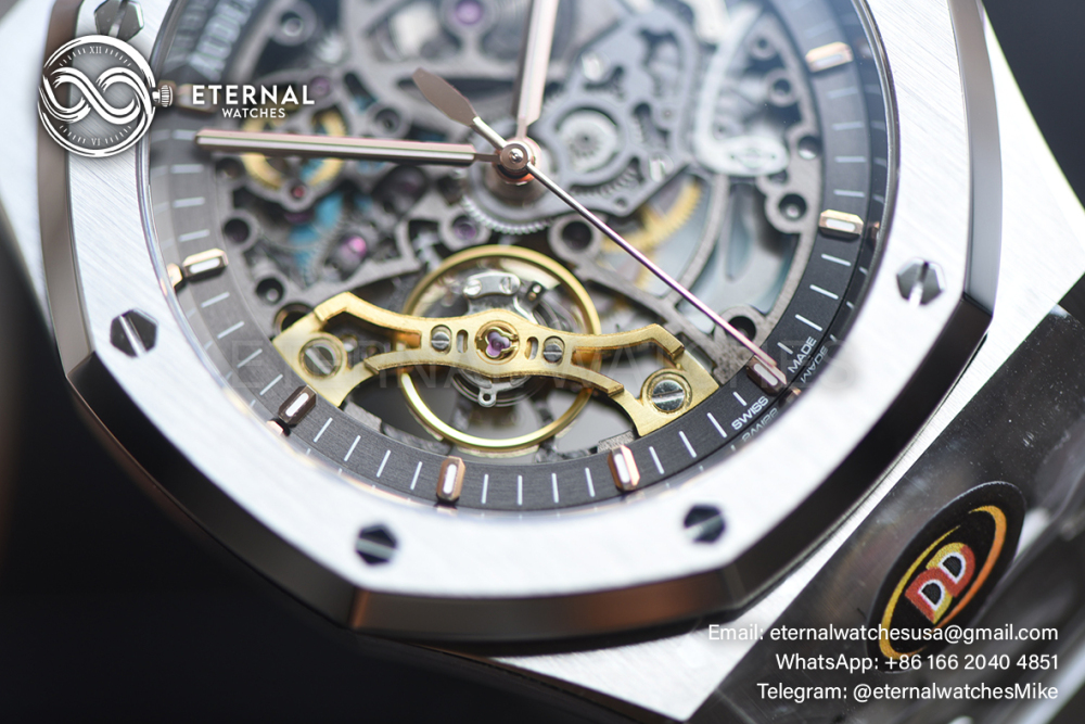 AUDEMARS PIGUET - SUPER CLONE Royal Oak 15407 41mm SS/SS Skeleton Dial DDF SA3132
