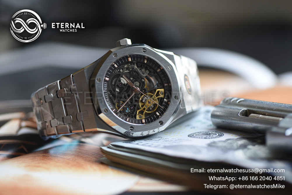 AUDEMARS PIGUET - SUPER CLONE Royal Oak 15407 41mm SS/SS Skeleton Dial DDF SA3132