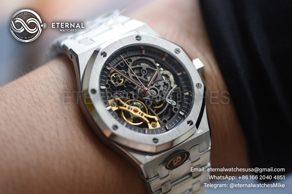 AUDEMARS PIGUET - SUPER CLONE Royal Oak 15407 41mm SS/SS Skeleton Dial DDF SA3132