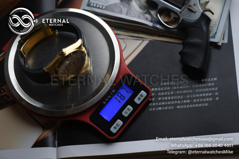 ROLEX - SkyDweller 336238 42mm YG/RU Gold Dial ZF A2824 (Weight Adjusted)