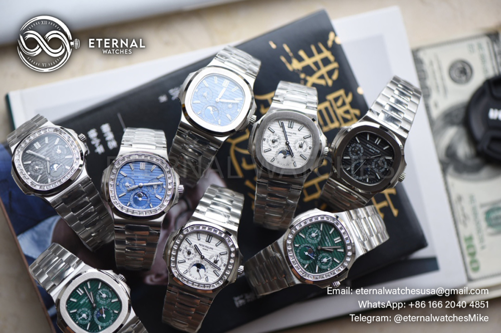 PATEK PHILIPPE - SUPER CLONE Nautilus 7118 35mm RG/RG Dia Gold Dial DDF DD330