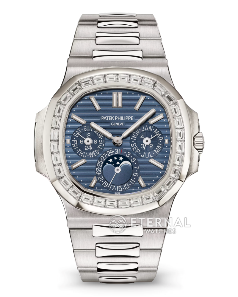 PATEK PHILIPPE - Nautilus 40mm 5740 SS/SS Blue/Stk diamonds TWF A240