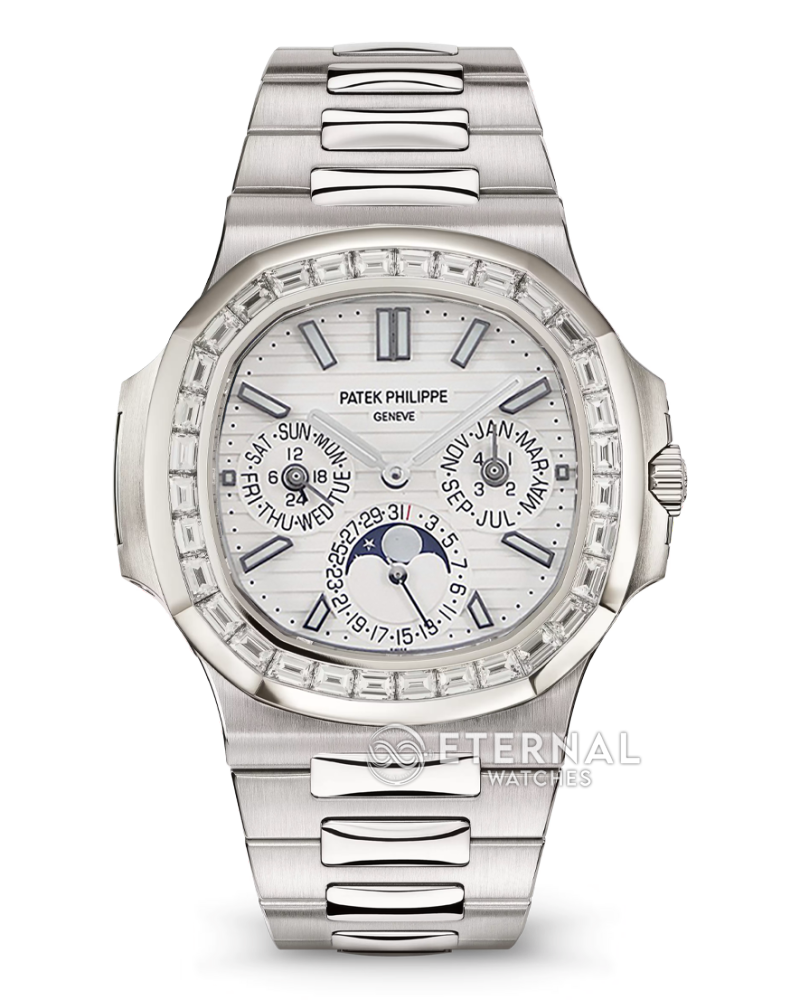 PATEK PHILIPPE - Nautilus 40mm 5740 SS/SS White/Stk diamonds TWF A240