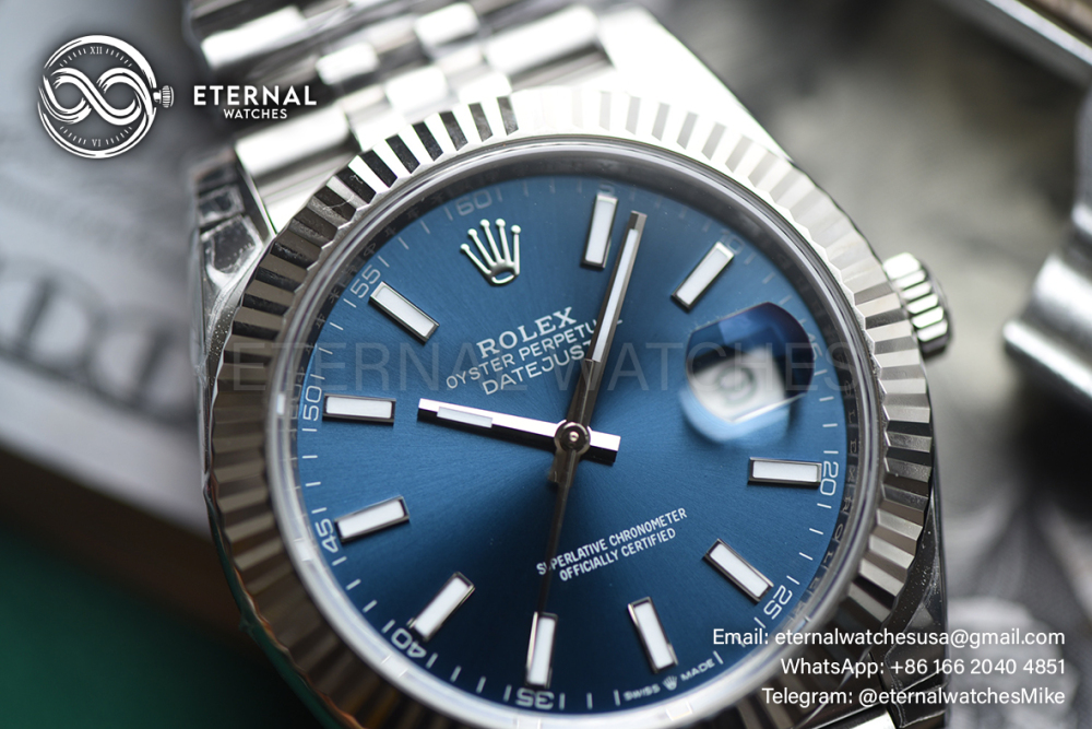ROLEX - SUPER CLONE DateJust 126334 41mm SS/STK Blue Dial V2 VSF 3235 (Weight Adjusted)