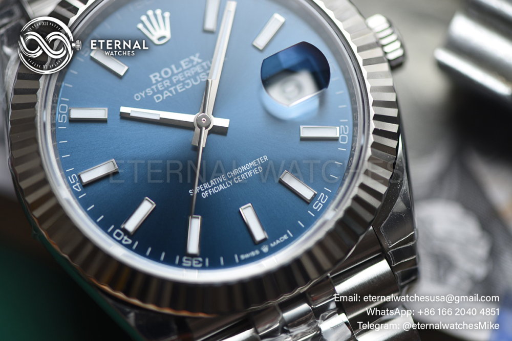 ROLEX - SUPER CLONE DateJust 126334 41mm SS/STK Blue Dial V2 VSF 3235 (Weight Adjusted)