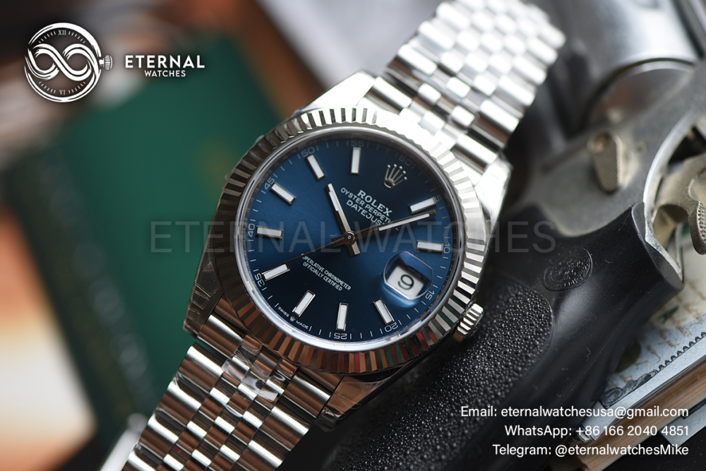 ROLEX - SUPER CLONE DateJust 126334 41mm SS/STK Blue Dial V2 VSF 3235 (Weight Adjusted)