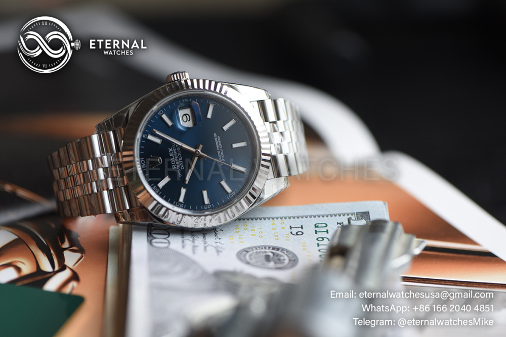 ROLEX - SUPER CLONE DateJust 126334 41mm SS/STK Blue Dial V2 VSF 3235 (Weight Adjusted)