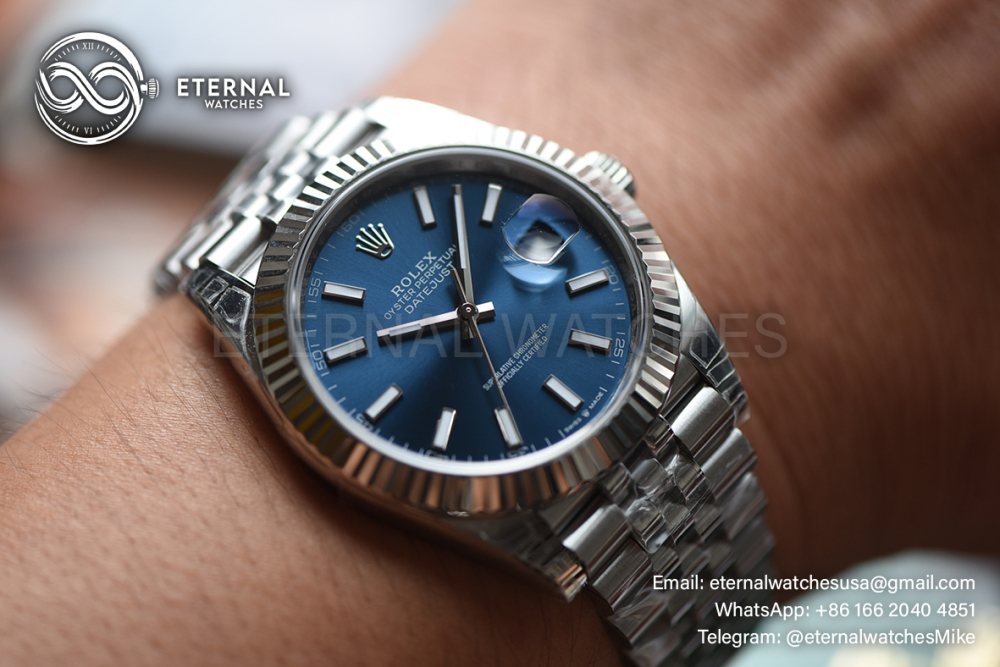 ROLEX - SUPER CLONE DateJust 126334 41mm SS/STK Blue Dial V2 VSF 3235 (Weight Adjusted)