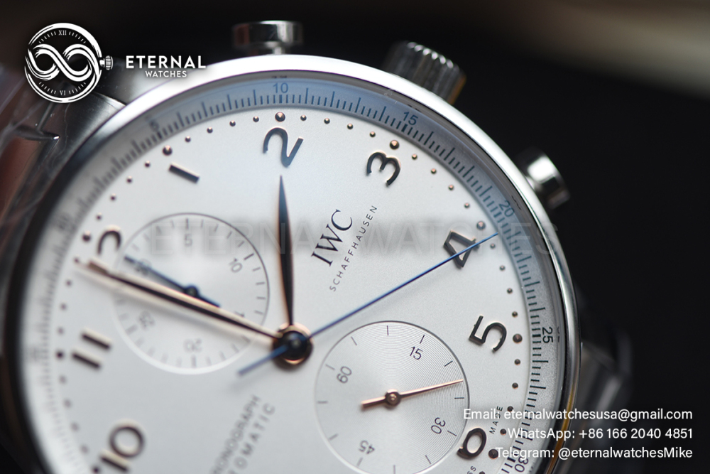 IWC - SUPER CLONE Portugueser Chronograph 41mm SS/SS White/Num ZF A69355