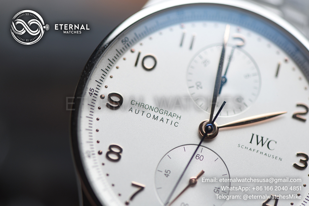 IWC - SUPER CLONE Portugueser Chronograph 41mm SS/SS White/Num ZF A69355