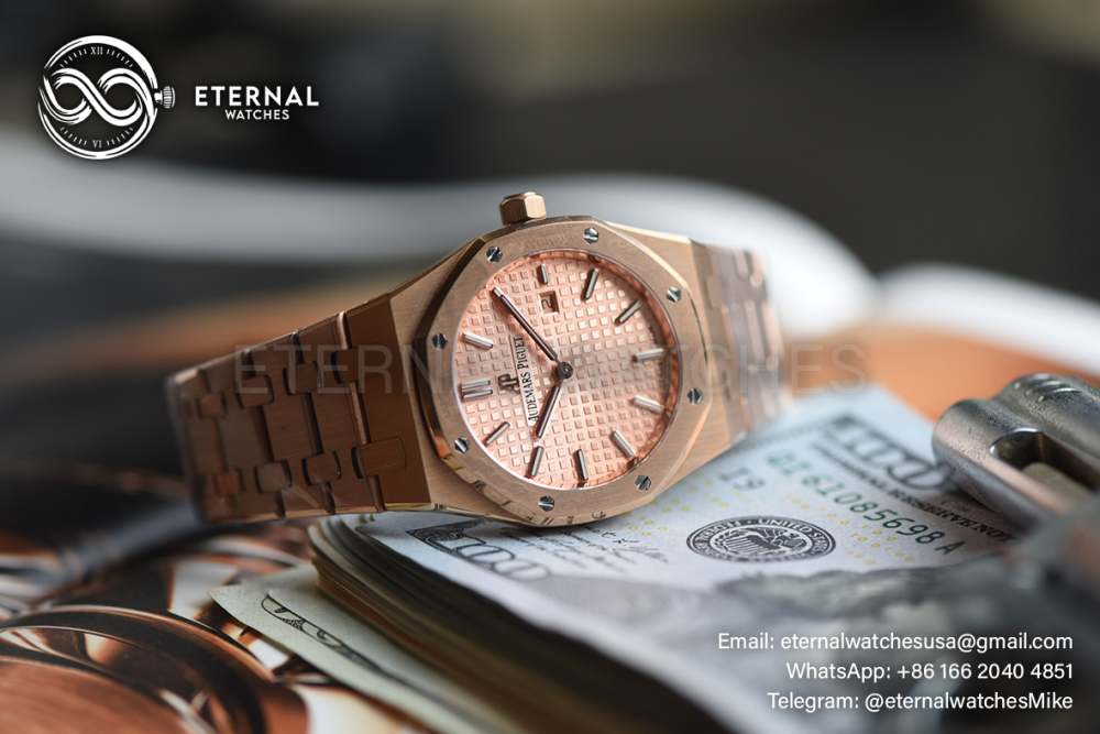 AUDEMARS PIGUET - SUPER CLONE Royal Oak Ladies 67650 33mm RG/RG Gold ZF Swiss Qtz