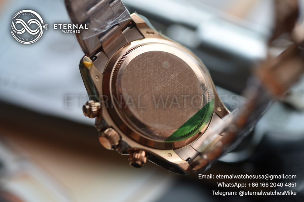 ROLEX - SUPER CLONE Daytona 116595 Rainbow 40mm RG/RG Black/Dia VSF DD4130 (Weight Adjusted)