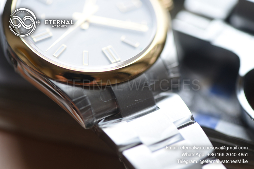 ROLEX - SUPER CLONE Oyster Perpetual 100 Years 134303 41mm YG/SS Grey Sunburst VSF VS3230