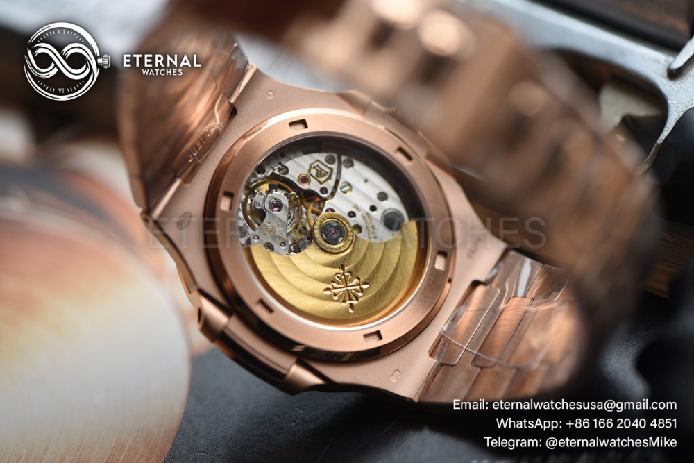 ROLEX - SUPER CLONE Nautilus 5711 40mm RG/RG Brown Dial DDF DD330 (Weight Adjusted - SW Dial)