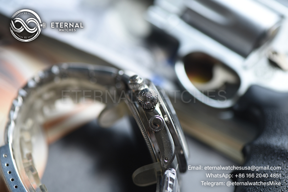 ROLEX - SUPER CLONE Daytona Retro 38mm SS/SS Black Dial Custom Manual