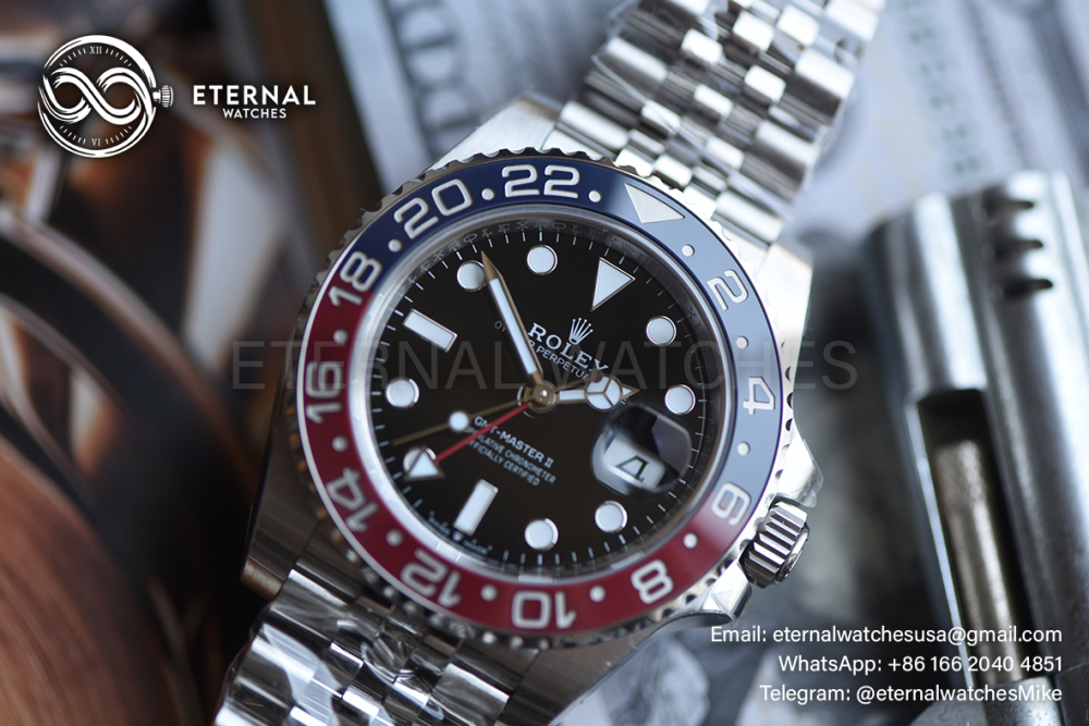 ROLEX - SUPER CLONE GMT Master II 126710 Pepsi Jubilee 40mm SS/SS Black VSF V3 DD3285