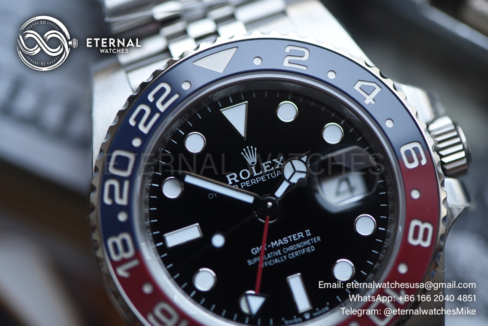 ROLEX - SUPER CLONE GMT Master II 126710 Pepsi Jubilee 40mm SS/SS Black VSF V3 DD3285