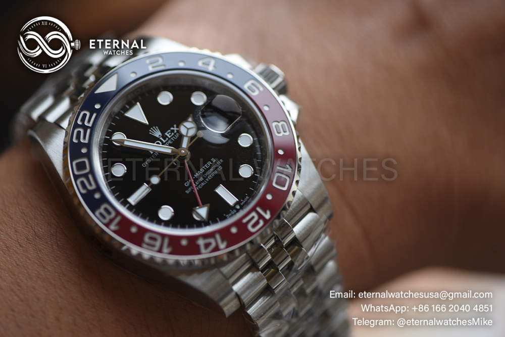 ROLEX - SUPER CLONE GMT Master II 126710 Pepsi Jubilee 40mm SS/SS Black VSF V3 DD3285