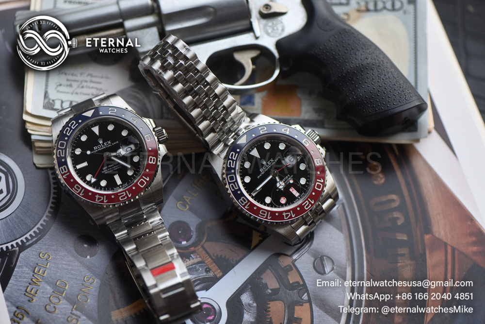 ROLEX - SUPER CLONE GMT Master II 126710 Pepsi Oyster 40mm SS/SS Black VSF V3 DD3285
